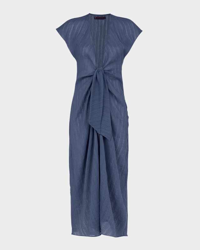 Solid Sasha Long Caftan Coverup